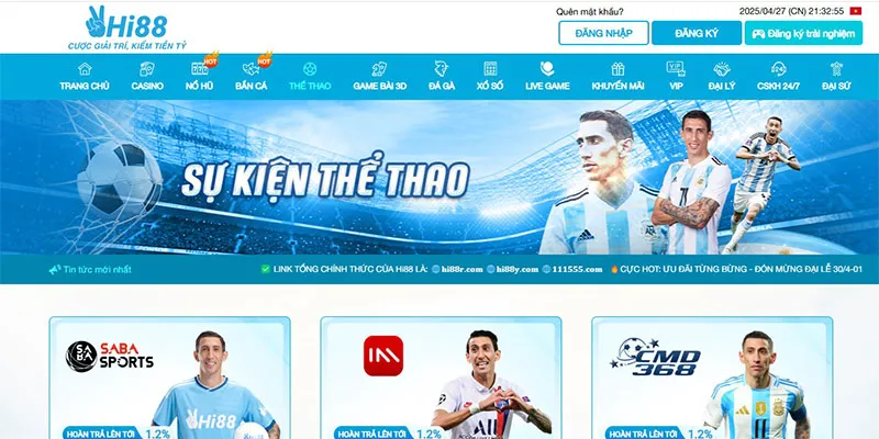 Giới thiệu tổng quan sảnh thể thao hi88 